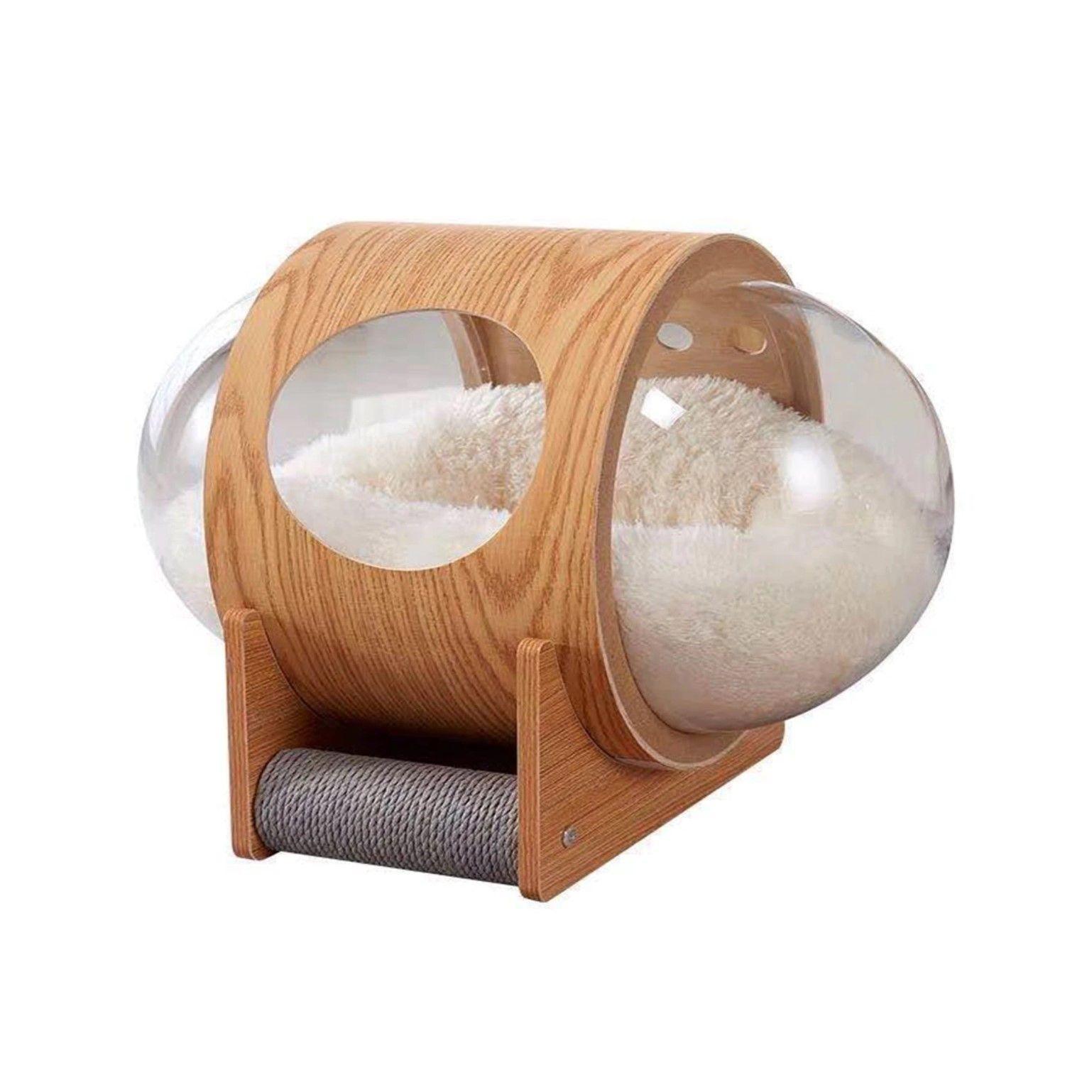 Cama Rascador Gato Capsula Esfera Chiporro-0