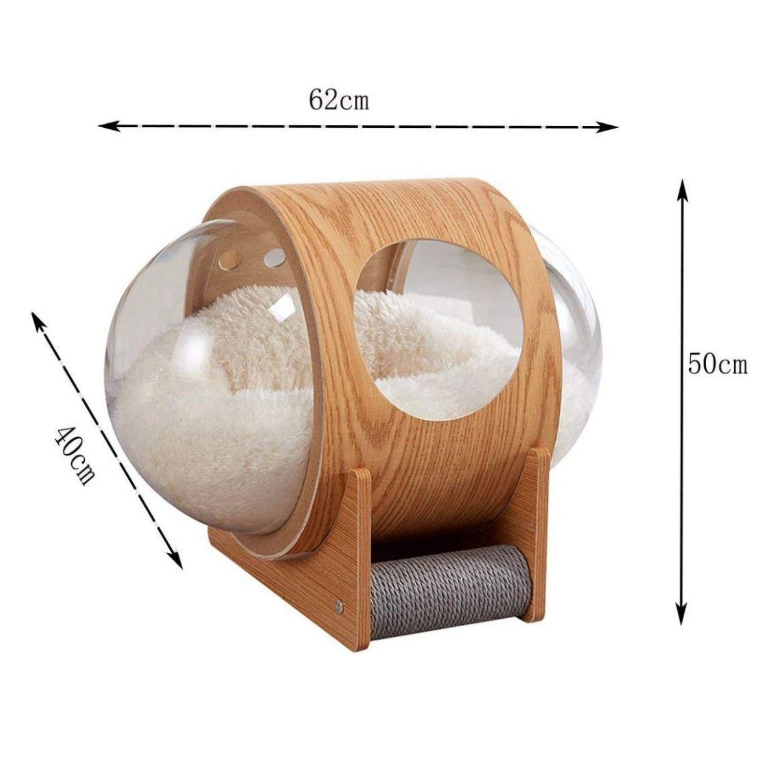 Cama Rascador Gato Capsula Esfera Chiporro-2