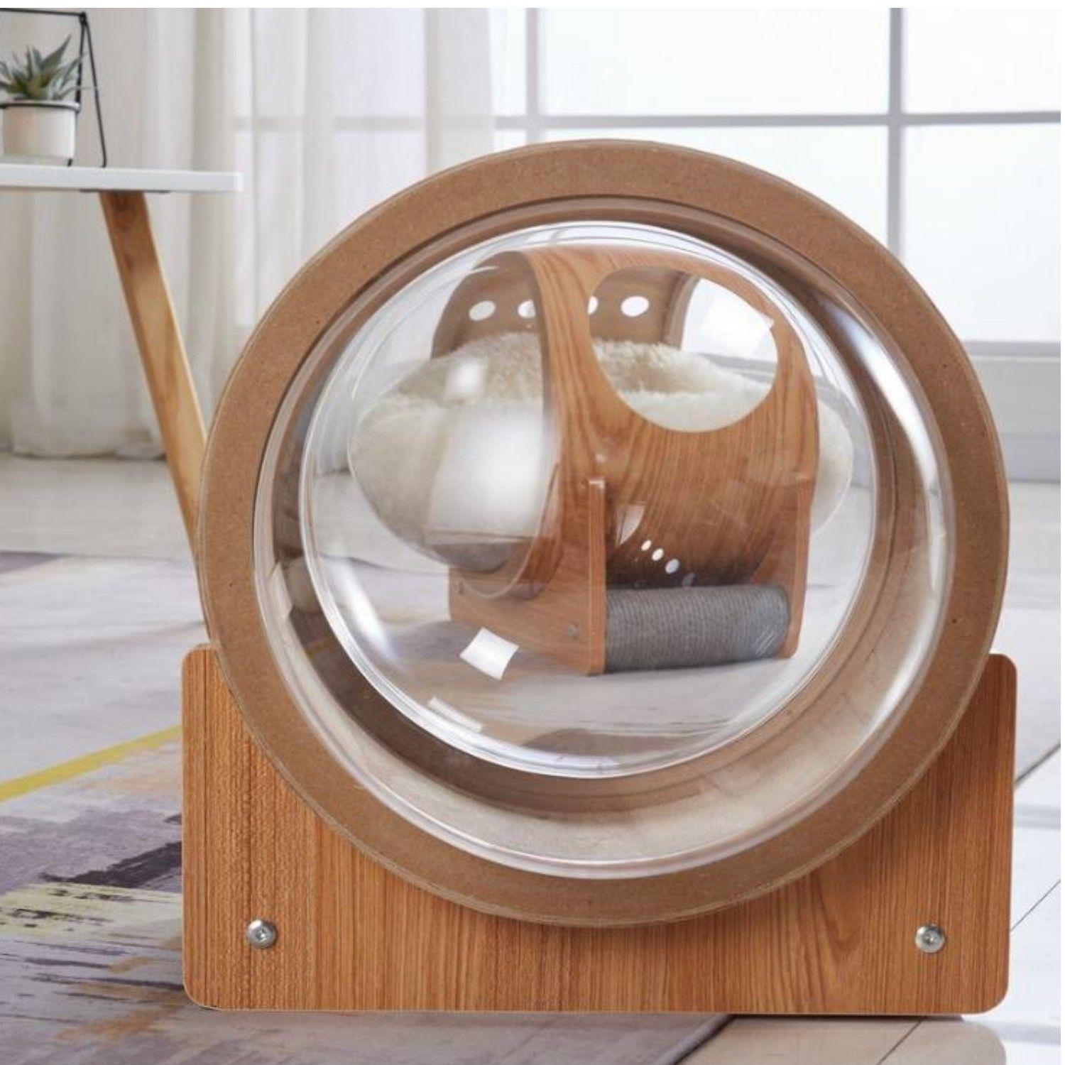 Cama Rascador Gato Capsula Esfera Chiporro-5