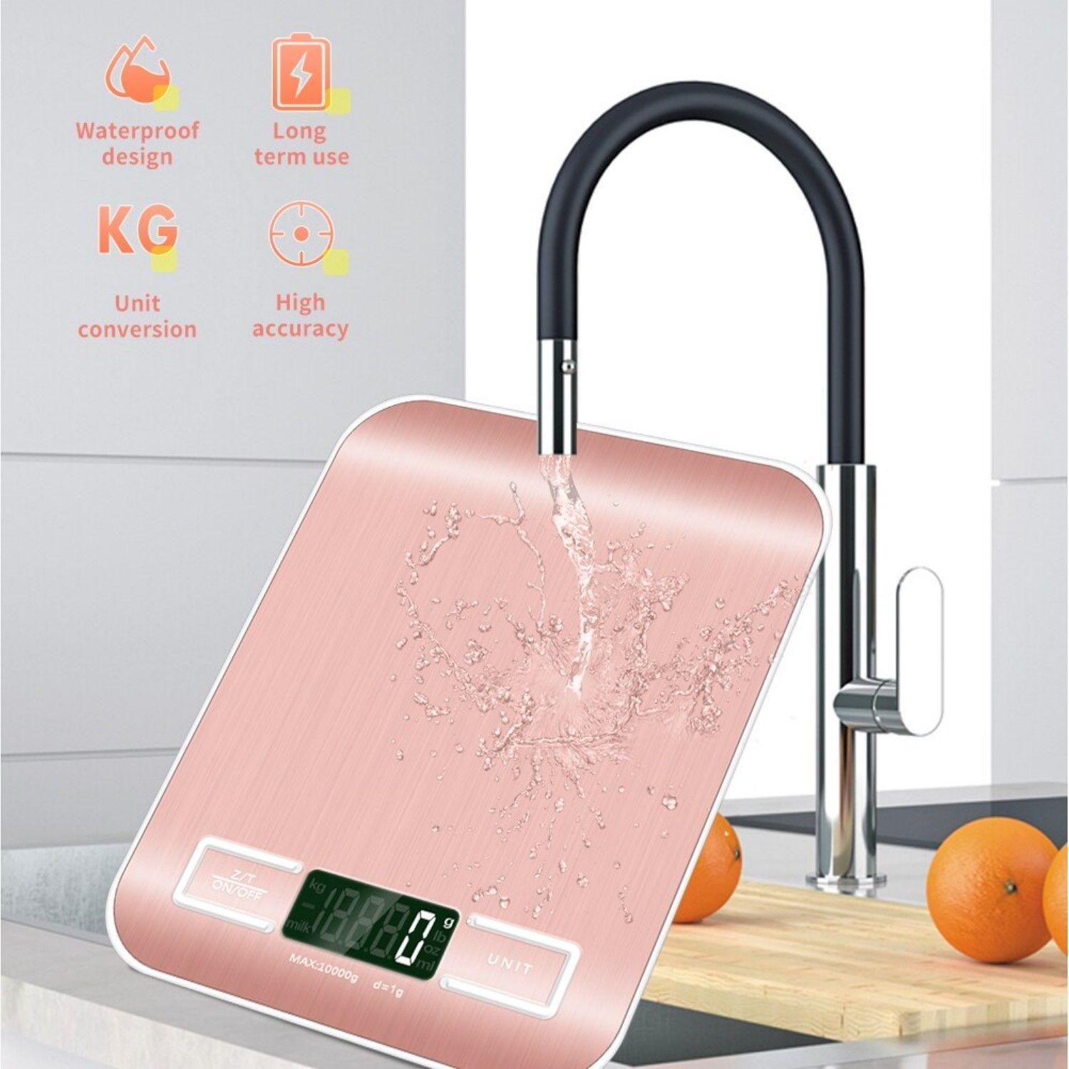 Pesa Balanza de Cocina Digital 5 Kg. Rosado-3