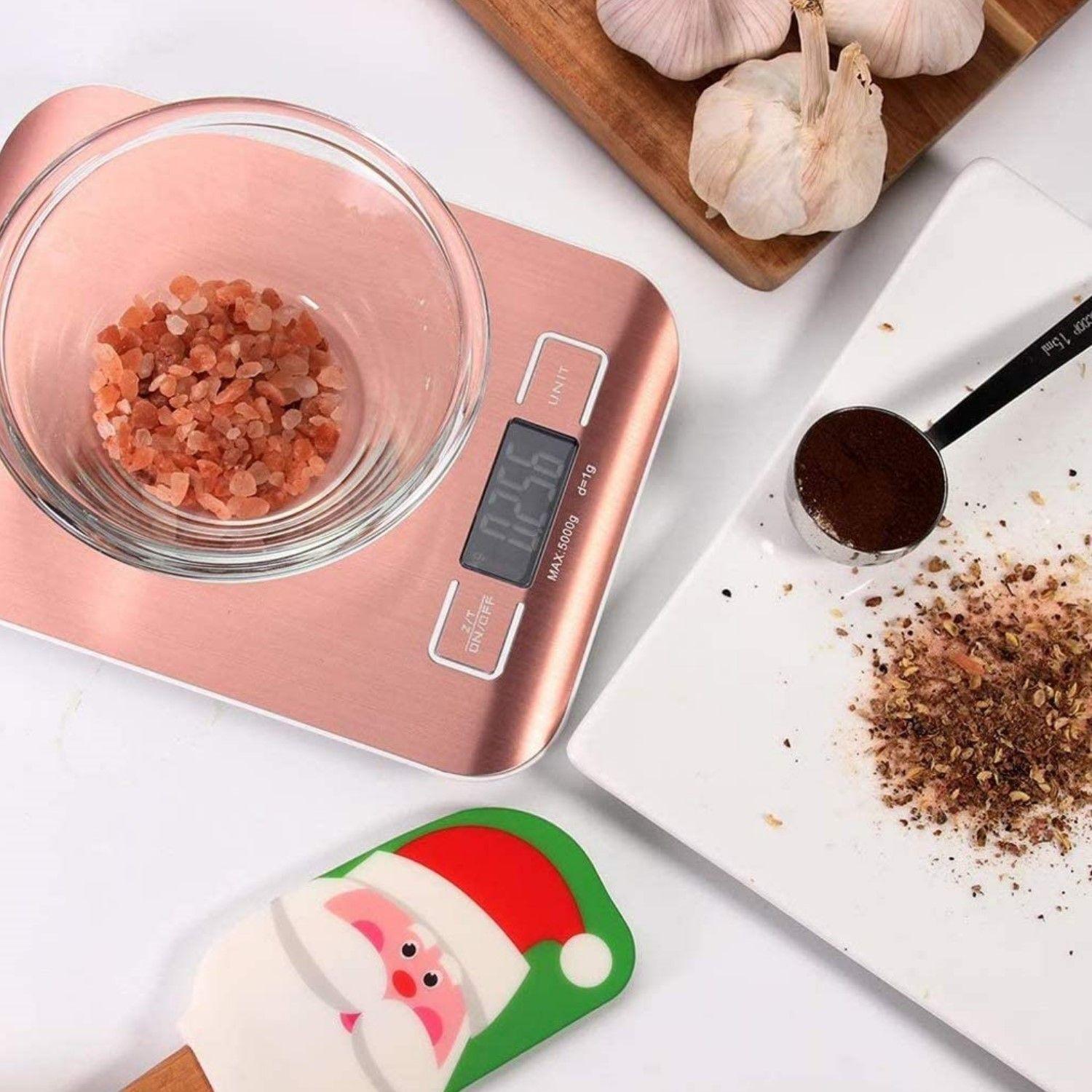 Pesa Balanza de Cocina Digital 5 Kg. Rosado-5