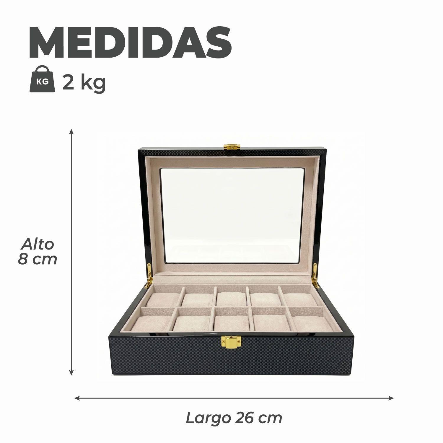 Caja Estuche Organizador De 10 Relojes De Lujo-2