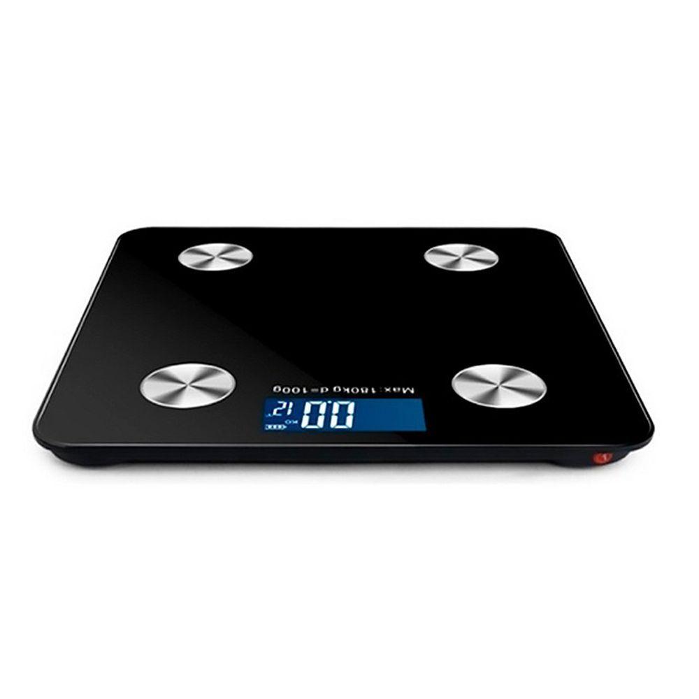 Pesa Balanza Digital Bluetooth Con Medidor IMC Negra-1