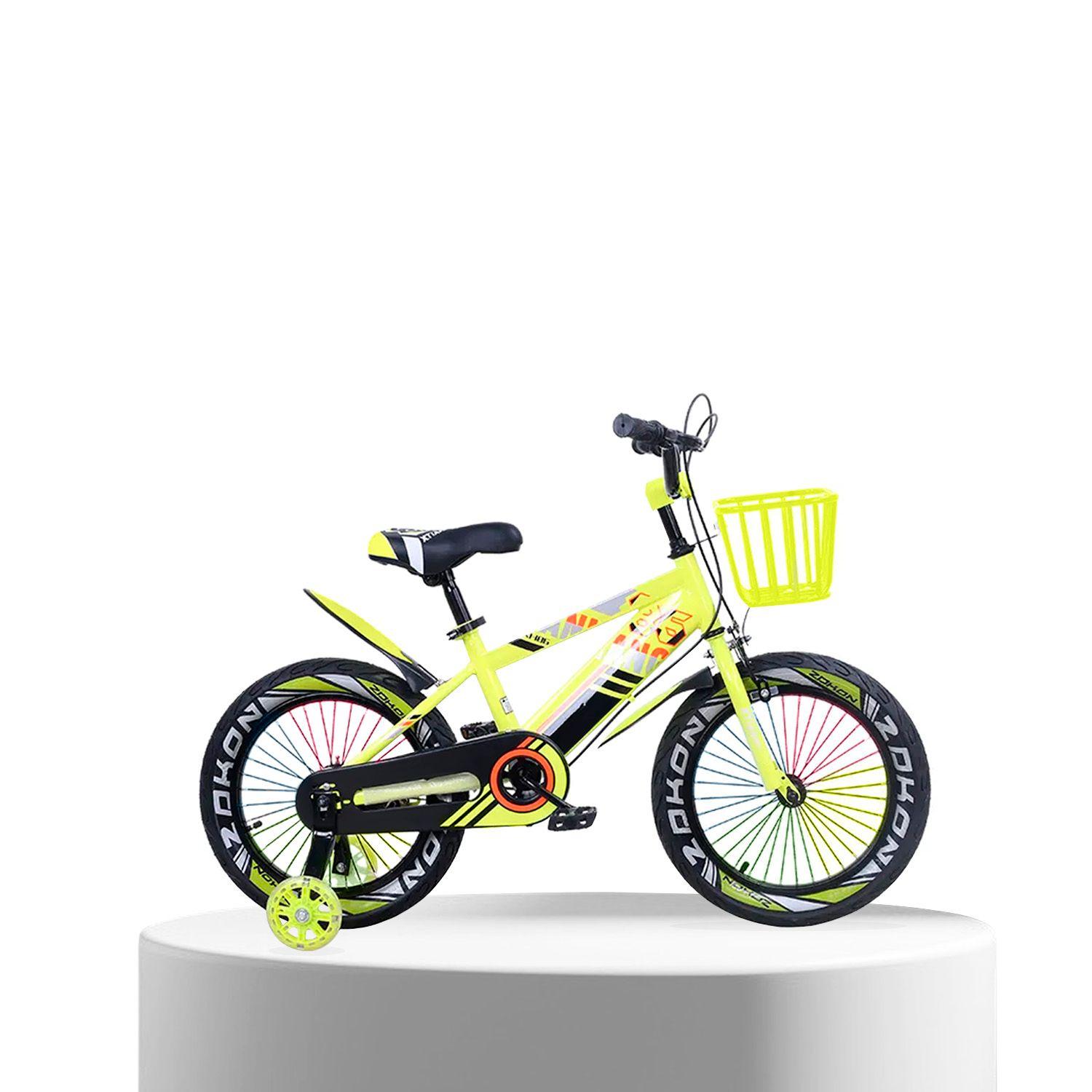Bicicleta de montaña para Niños Luces LED y Colores Aro 12 Amarilla-3