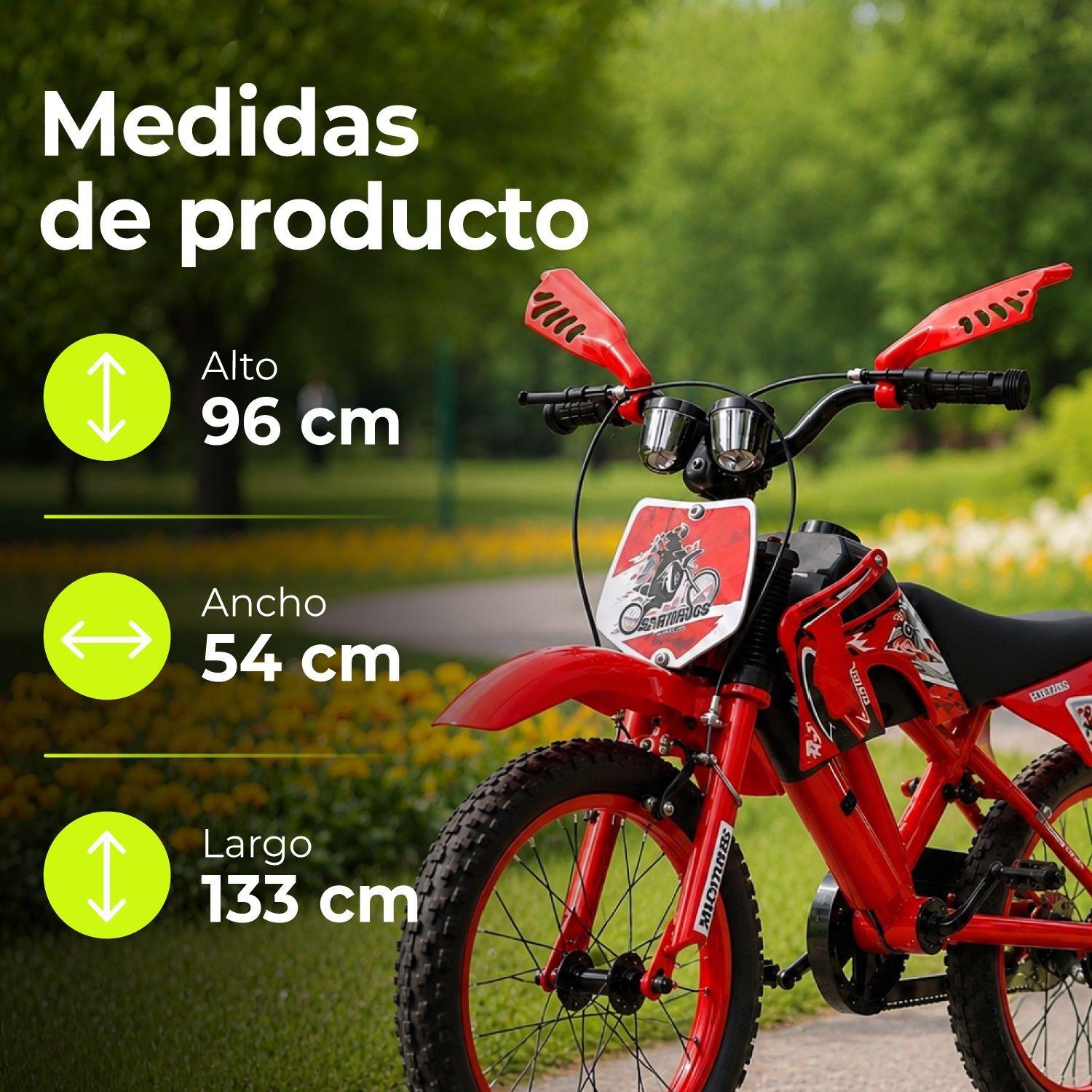 Bicicleta Infantil Aro 20 Motocross Deportiva Roja-2