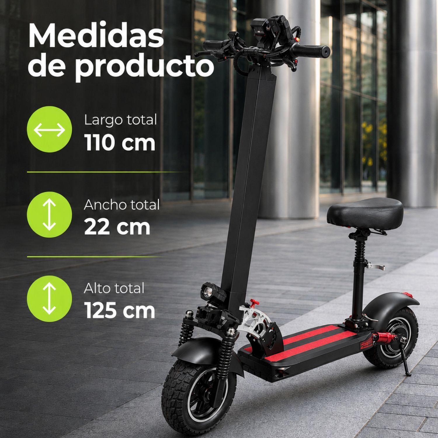 Scooter Electrico Con Asiento 40Km/h Pantalla LCD Plegable-2