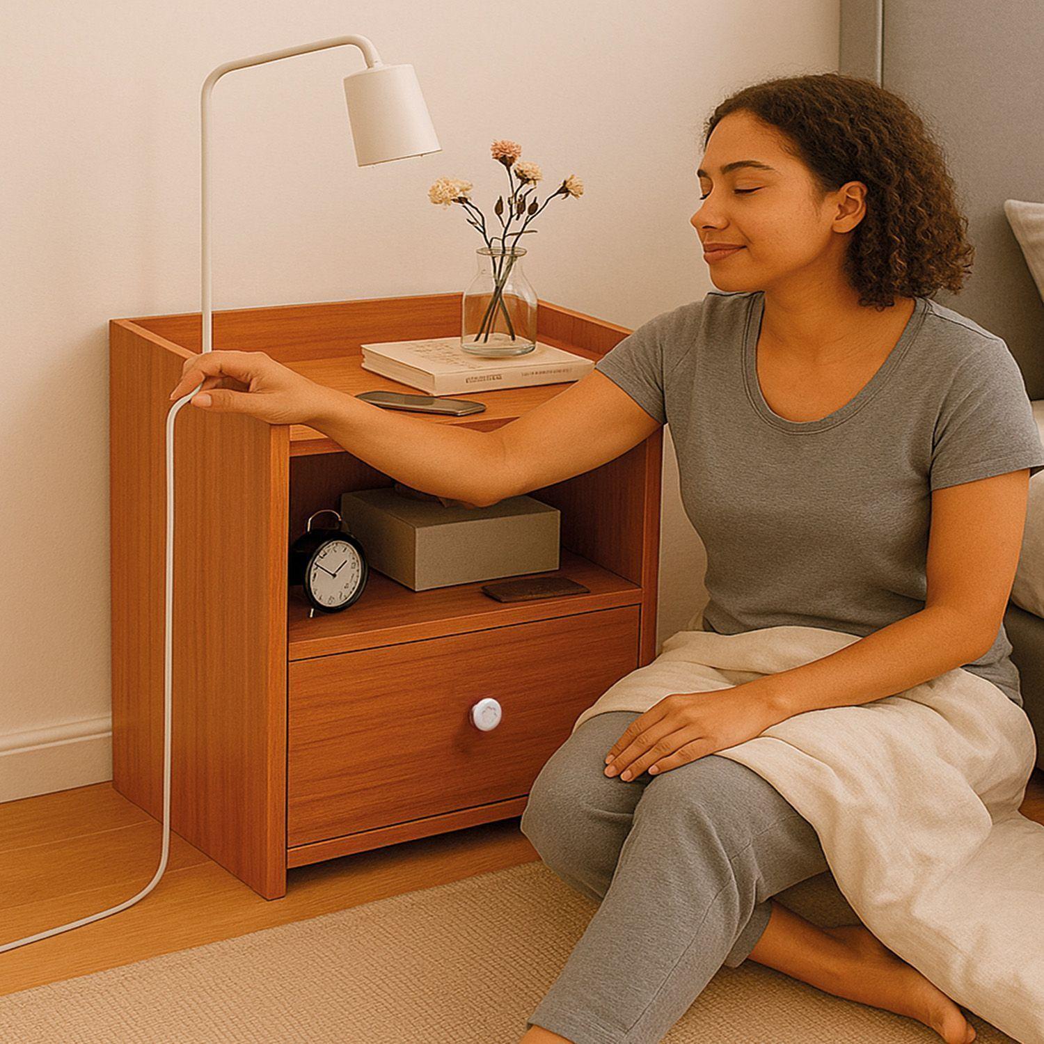 Velador Classic 2 Niveles 1 Cajon 31x34x27 Cm-4