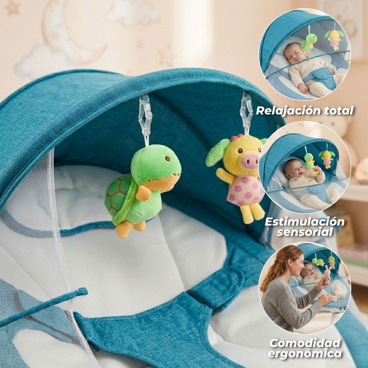 Silla Mecedora Electrica Inteligente Bebe Multifuncion Verde-2