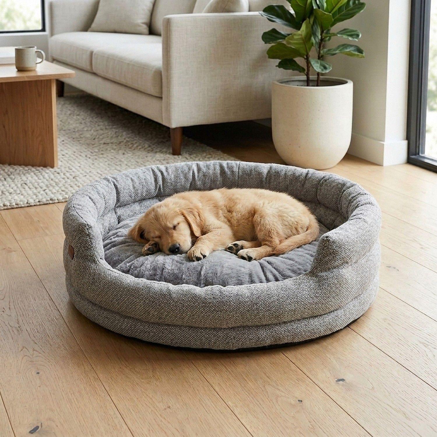 Cama Mascotas 70cm Confort Cervical Base Antideslizante-1