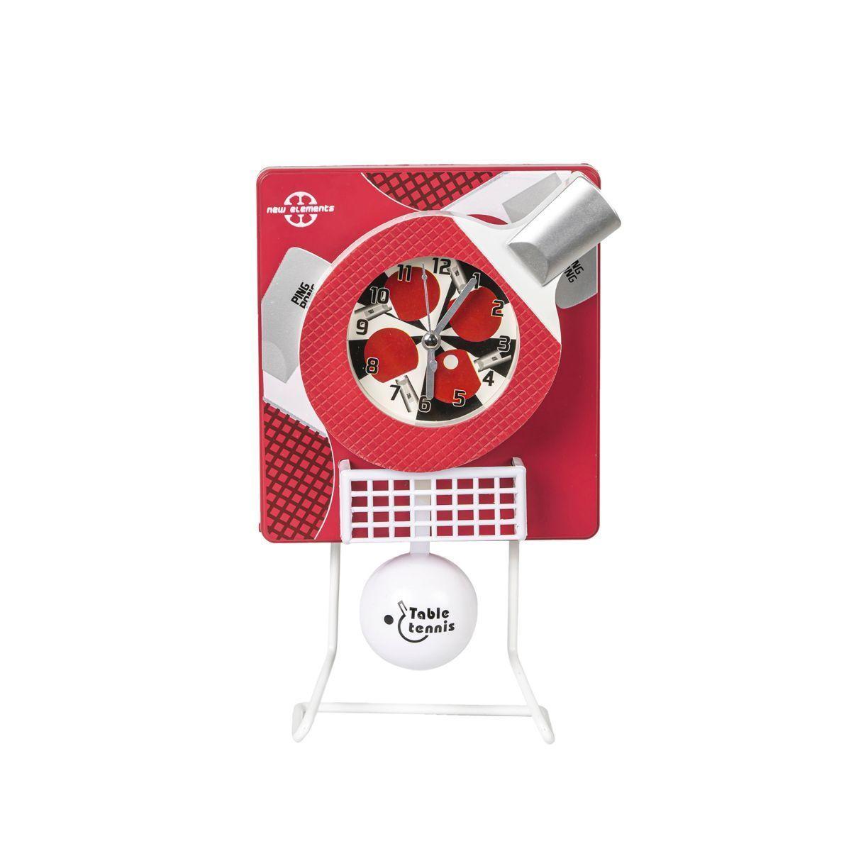 Reloj Despertador Inalambrico Ping Pong Rojo-0