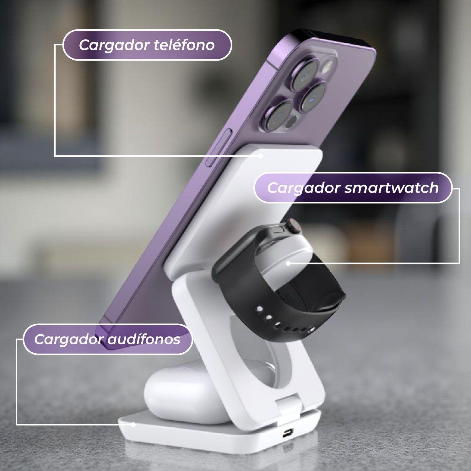 Cargador Inalámbrico Magnético Estación De Carga 3 En 1-5