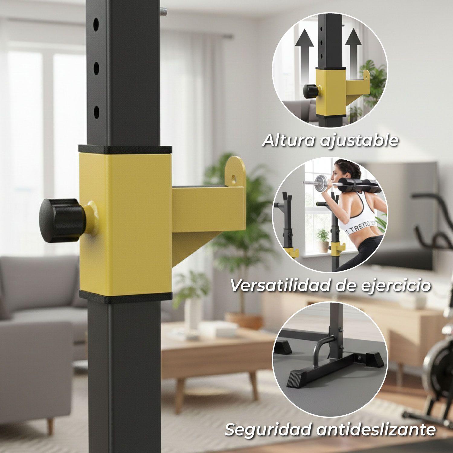 Atril Extendible Para Sentadillas, Fondo Y Press Banca-3