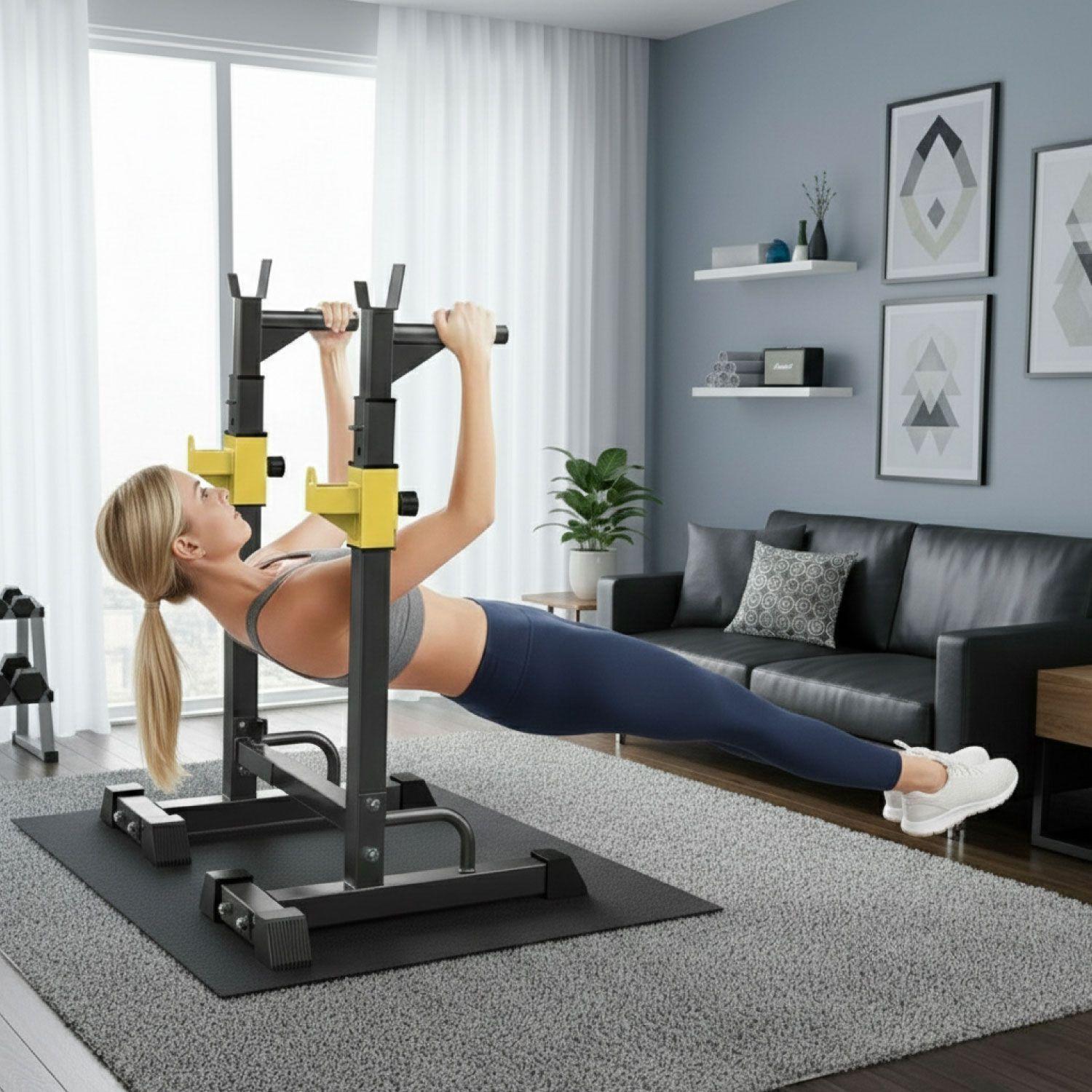 Atril Extendible Para Sentadillas, Fondo Y Press Banca-4