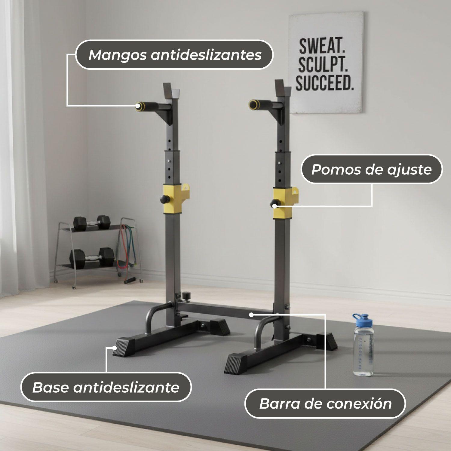 Atril Extendible Para Sentadillas, Fondo Y Press Banca-5