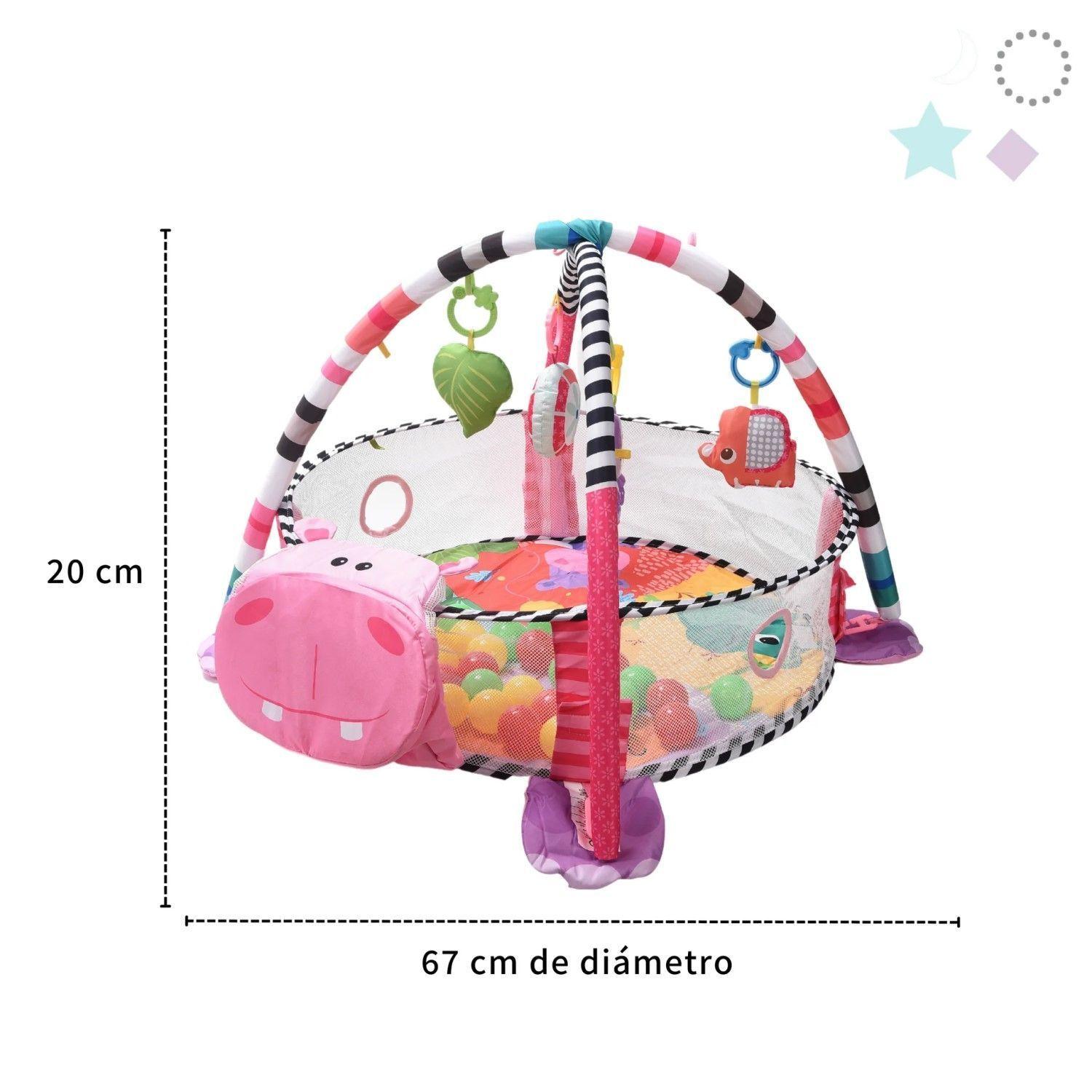 Gimnasio Bebe Hipopotamo Piscina Didactica 3 en 1-2