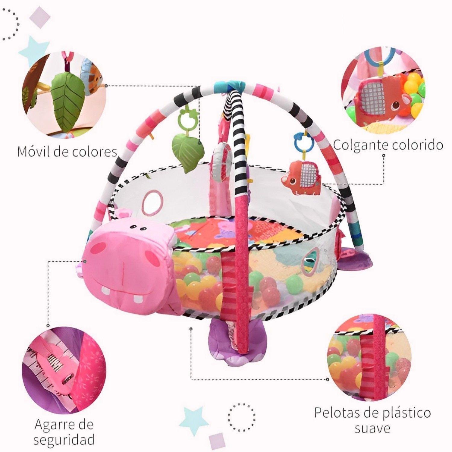 Gimnasio Bebe Hipopotamo Piscina Didactica 3 en 1-4