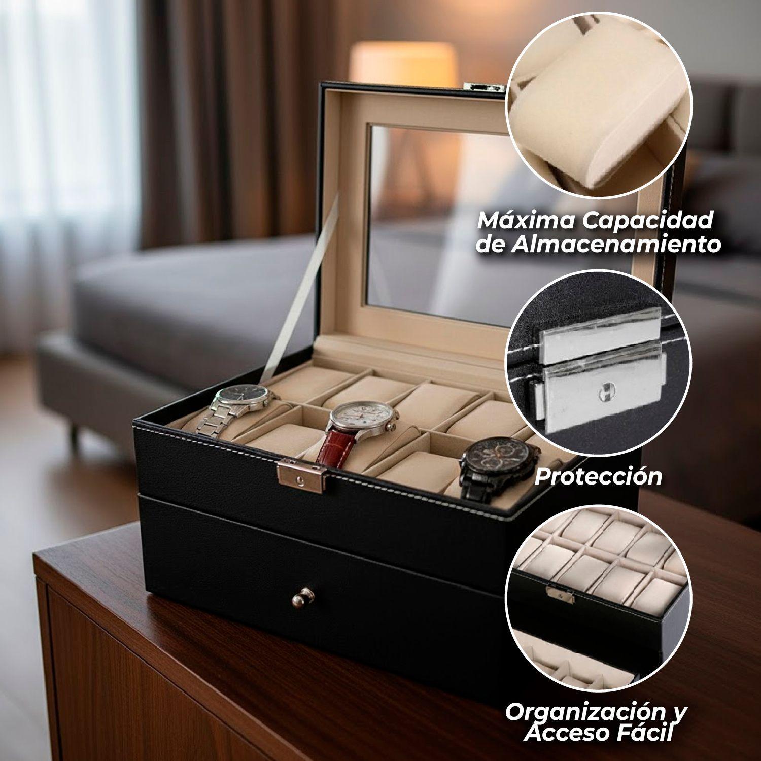 Caja Estuche Organizador de 20 Relojes de Lujo-2