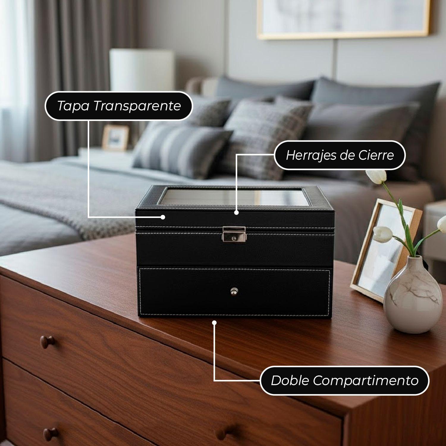 Caja Estuche Organizador de 20 Relojes de Lujo-4