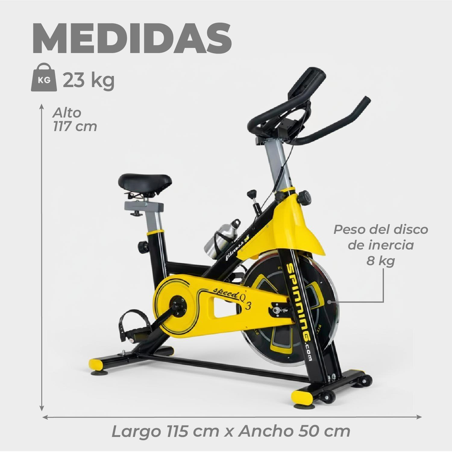 Bicicleta Spinning Profesional Q3 Pro 8 Kg + Monitor-2