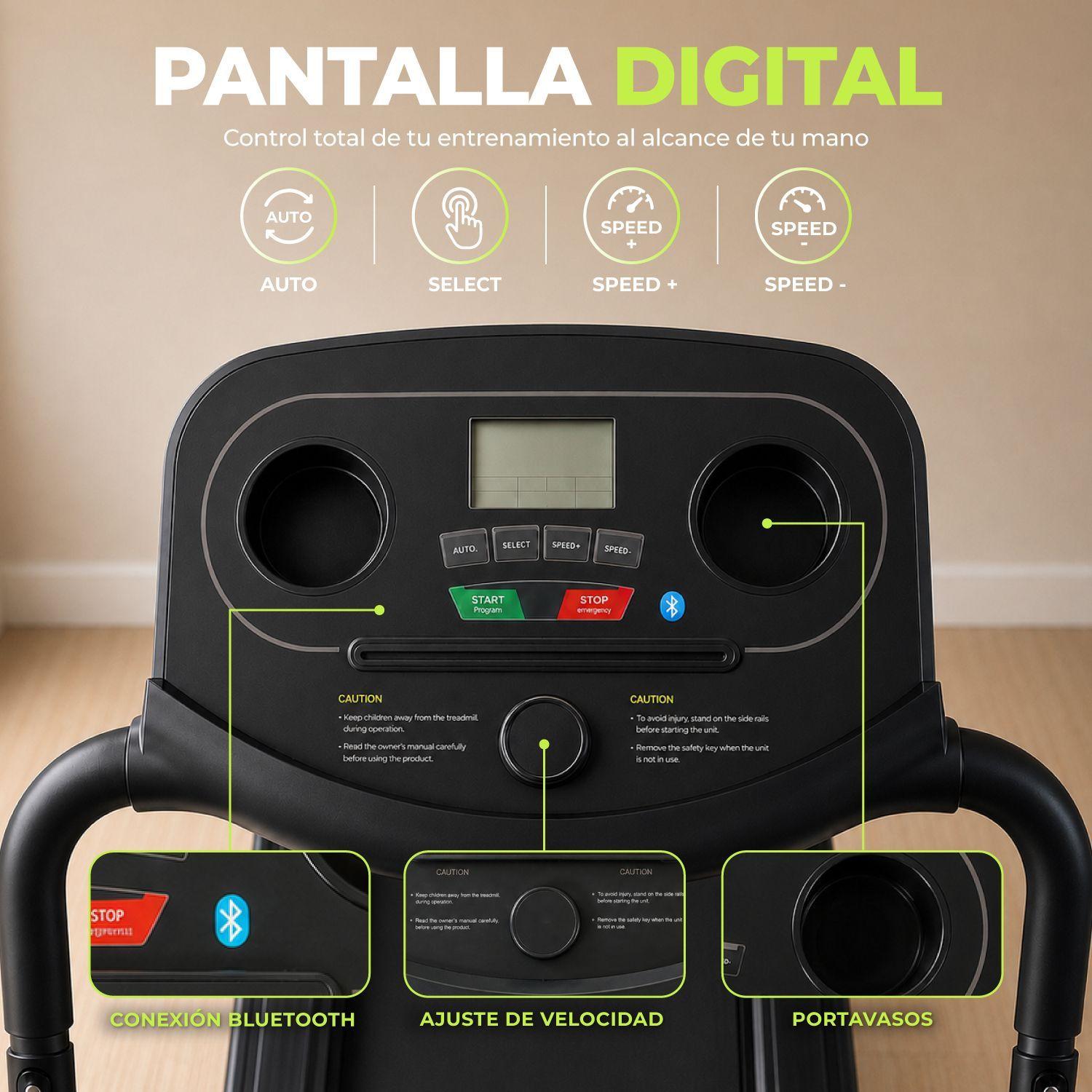 Trotadora Electrica 21K Sports 500W 12Km/h Bluetooth Plegable -3