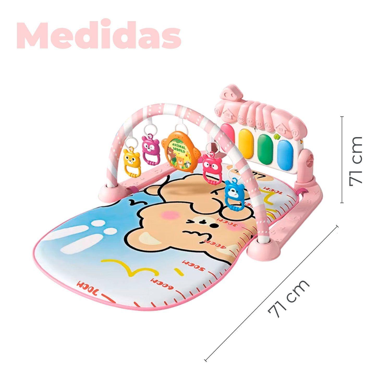 Gimnasio Alfombra Bebe Piano 3 en 1 Little Bear -2