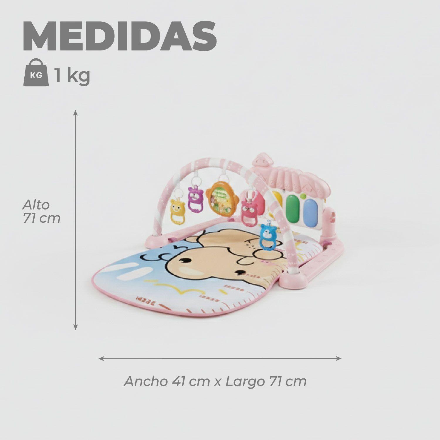 Gimnasio Alfombra Bebe Piano 3 en 1 Little Bear -2