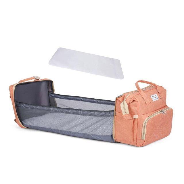 Mochila Pañalera 3 en 1 Cuna Mudador Portatil Bebe-5