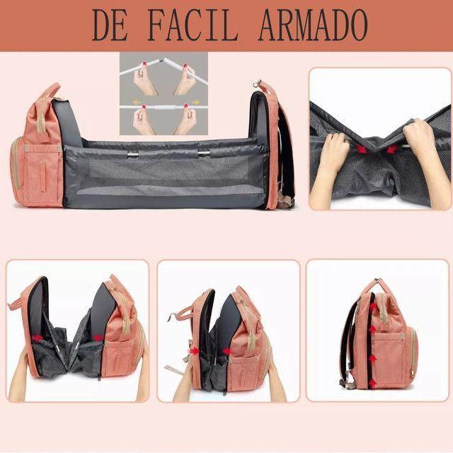 Mochila Pañalera 3 en 1 Cuna Mudador Portatil Bebe-7