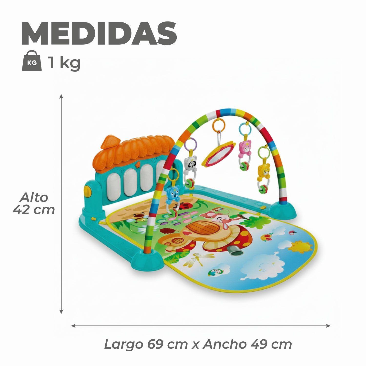 Gimnasio 3 en 1 Musical para bebe Piano Didactico-2