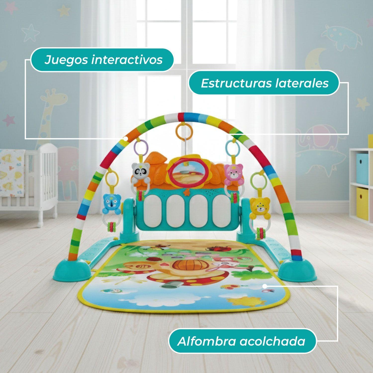 Gimnasio 3 en 1 Musical para bebe Piano Didactico-5