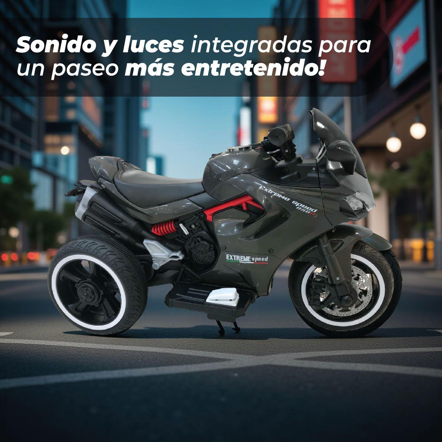Moto Niños Electrica 3 Ruedas Extreme Speed Luces y Sonido-2