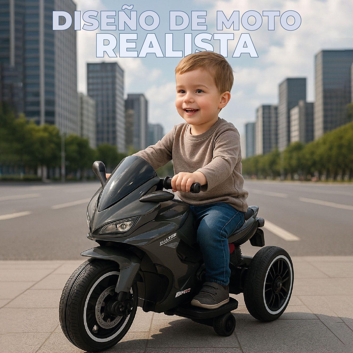 Moto Niños Electrica 3 Ruedas Extreme Speed Luces y Sonido-3