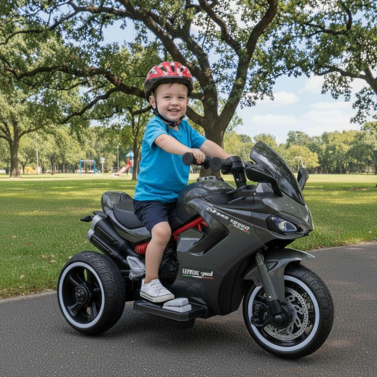 Moto Niños Electrica 3 Ruedas Extreme Speed Luces y Sonido-3