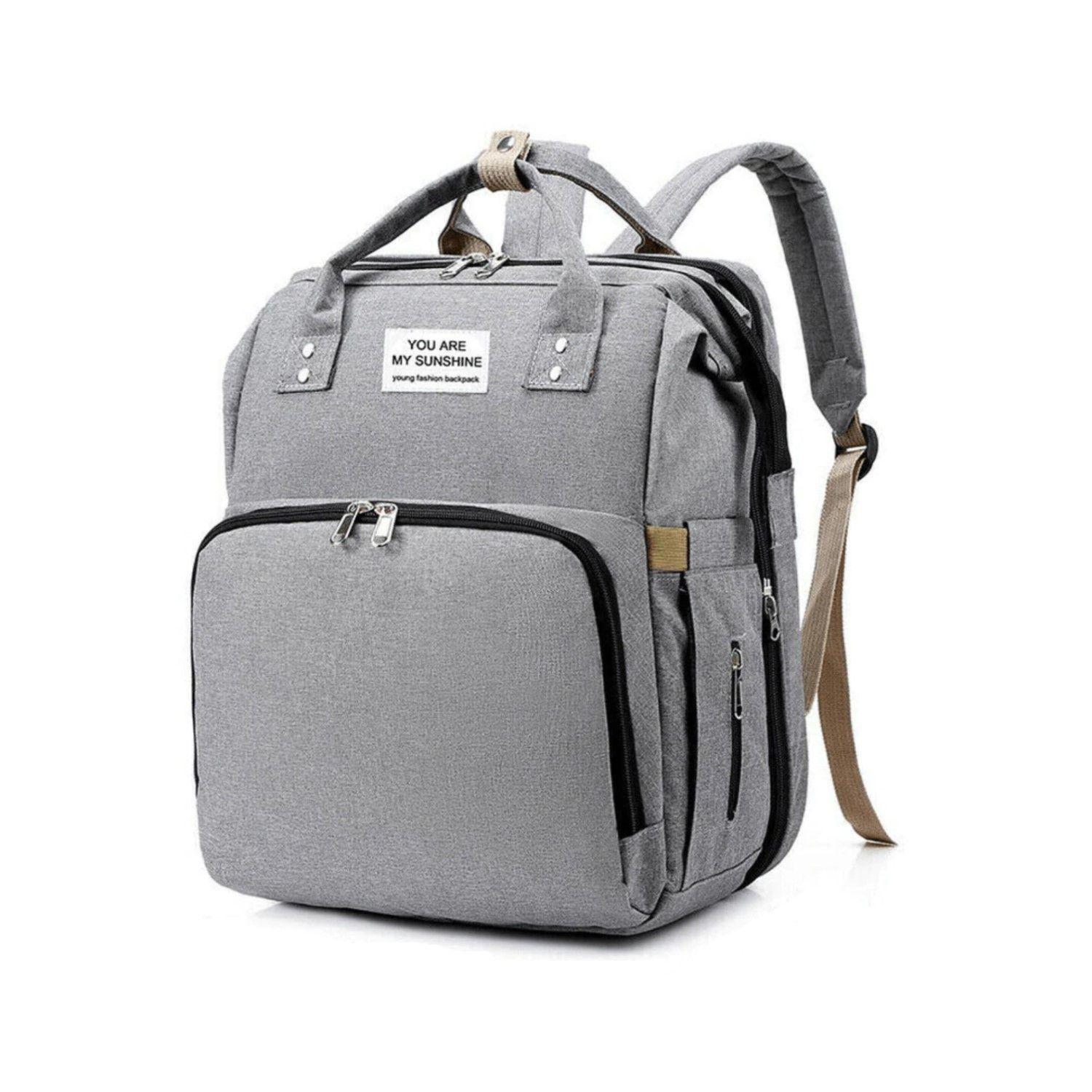 Mochila Pañalera 3 en 1 Cuna Mudador Portatil Bebe-1
