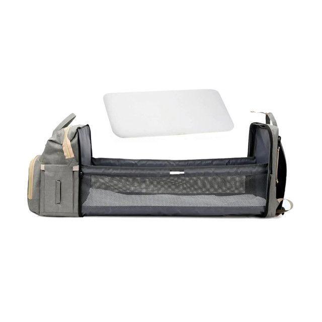 Mochila Pañalera 3 en 1 Cuna Mudador Portatil Bebe-4