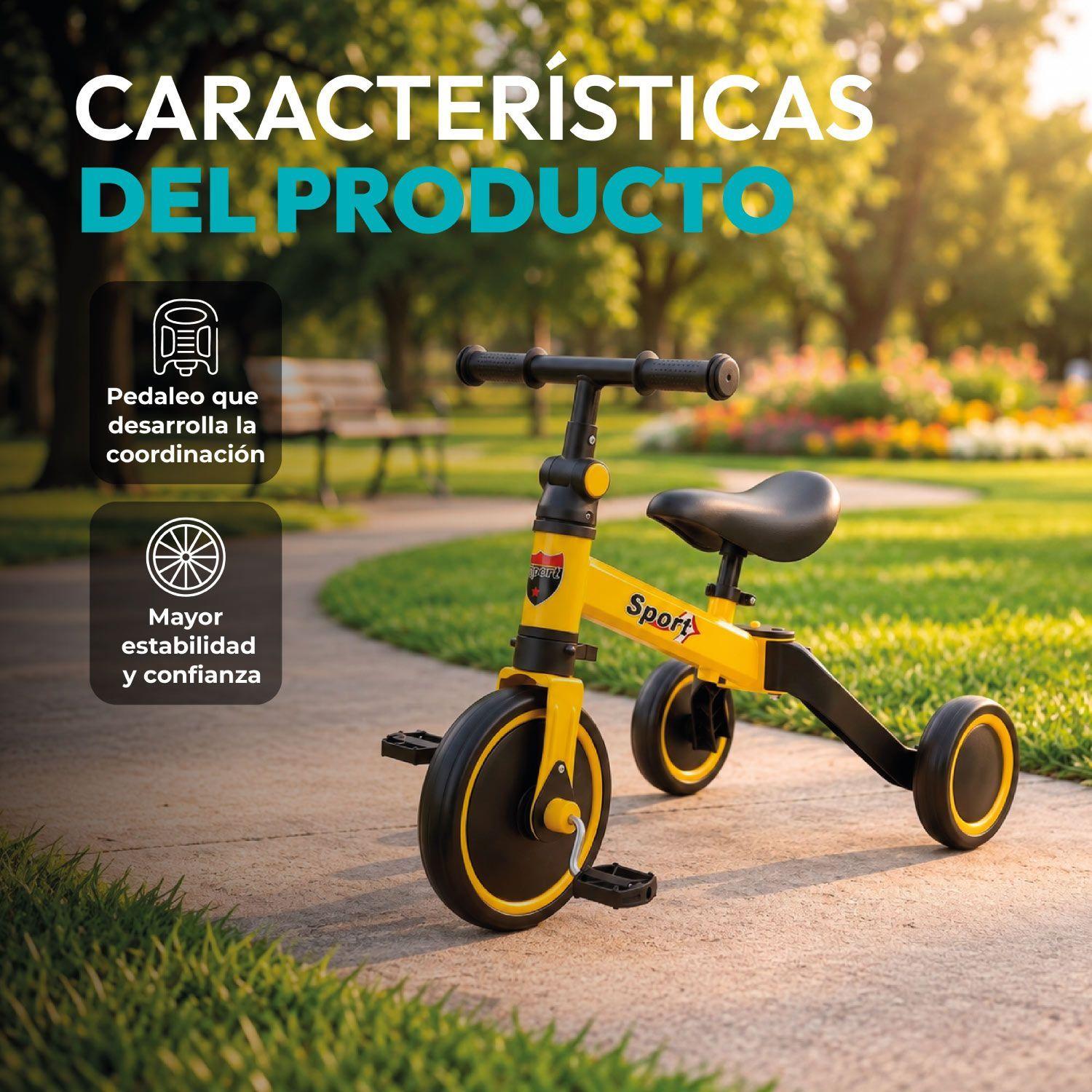 Triciclo Infantil Correpasillo Bicicleta Aprendizaje-3
