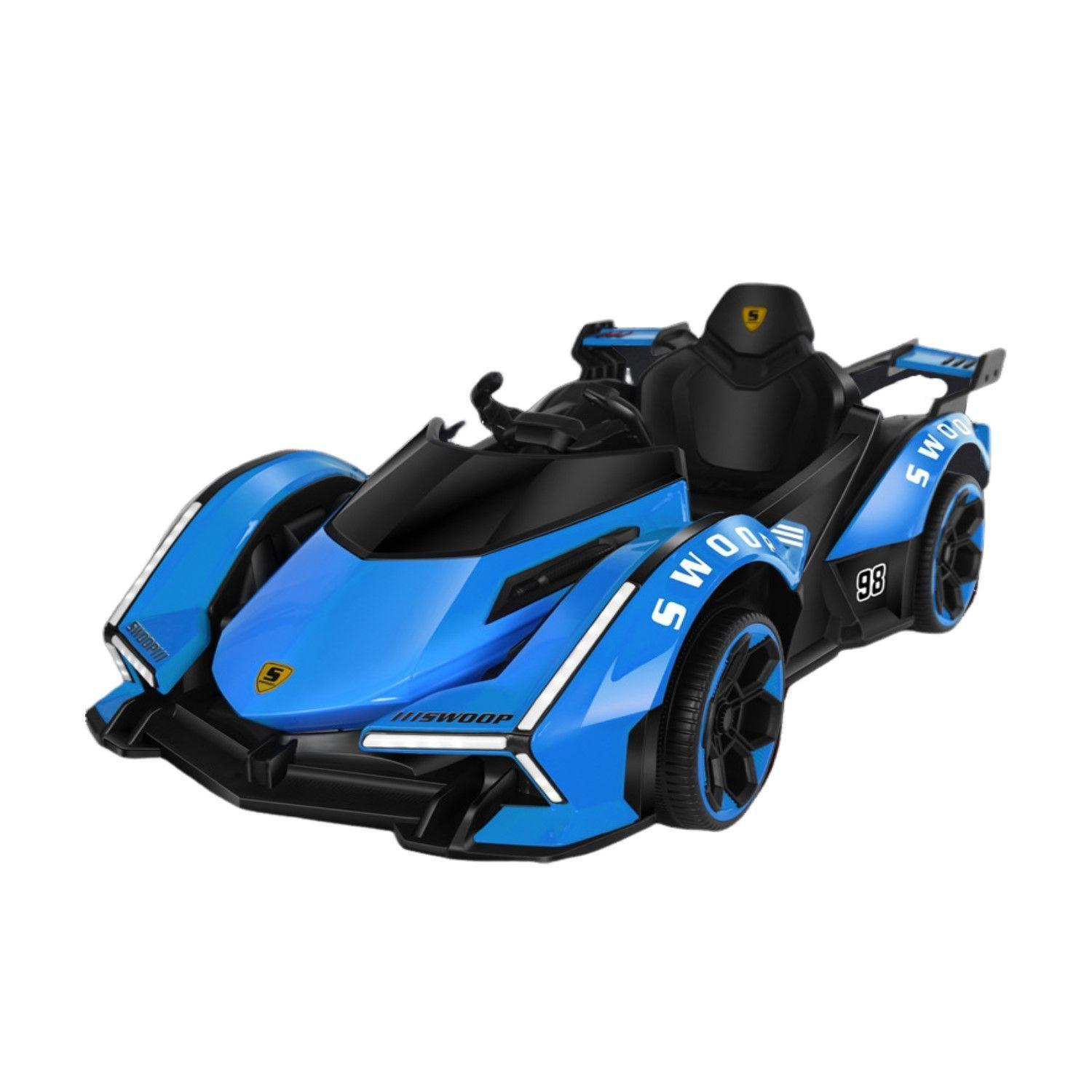 Auto de Carreras Electrico Luces Y Sonidos Azul-0