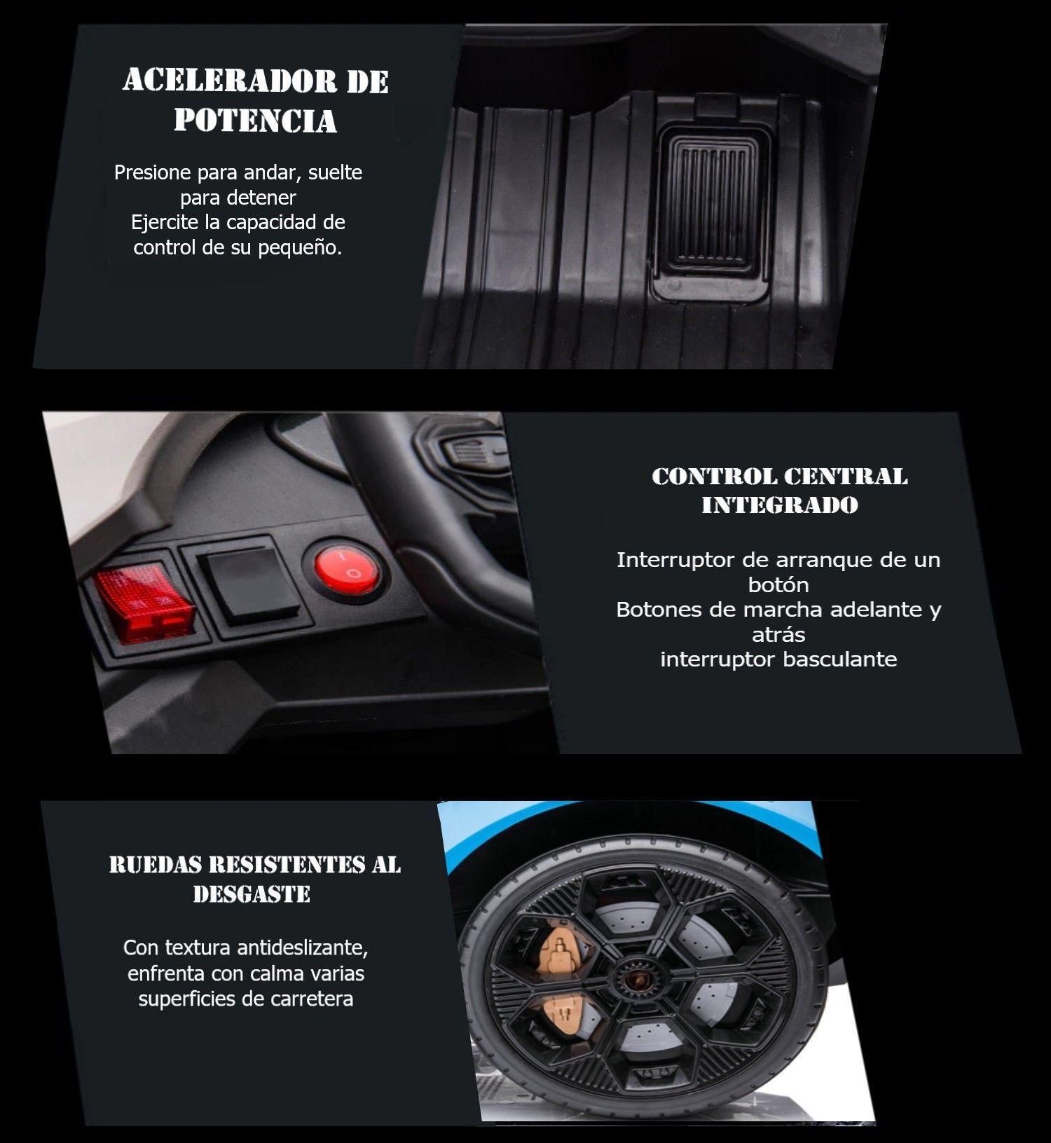 Auto de Carreras Electrico Luces Y Sonidos Azul-4