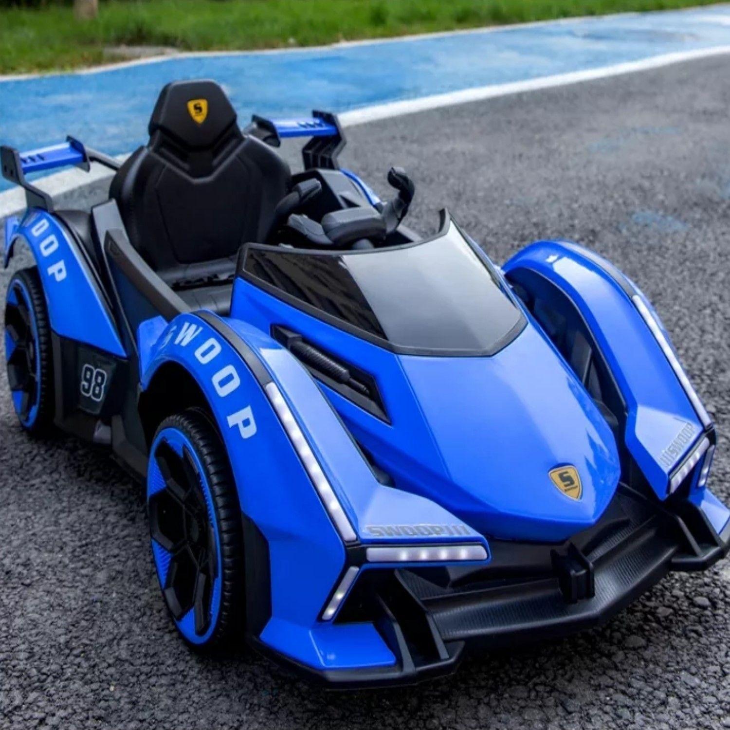 Auto de Carreras Electrico Luces Y Sonidos Azul-5