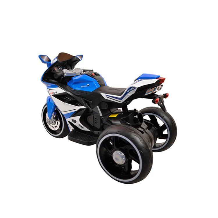 Moto Eléctrica Infantil con Música y Luz Color Azul-2