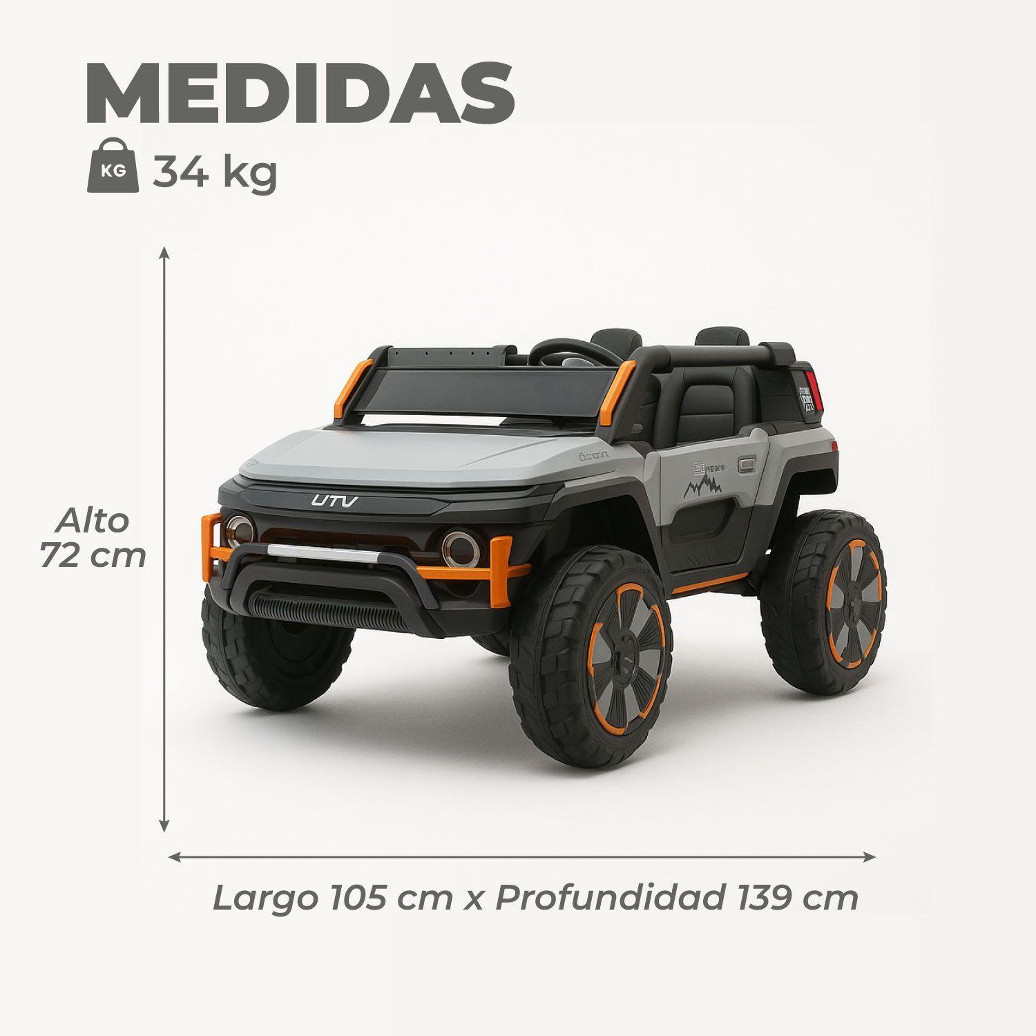 Jeep Eléctrico Niños 2 Asientos Luces LED y Sonido-2
