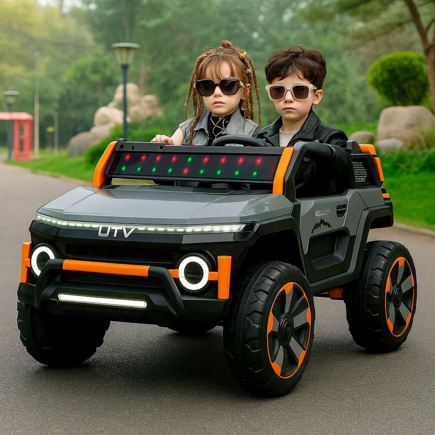 Jeep Eléctrico Niños 2 Asientos Luces LED y Sonido-4