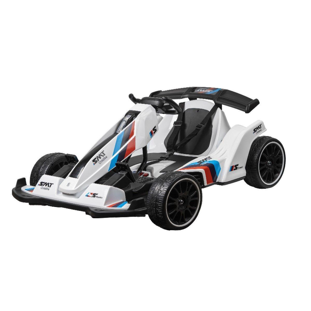 Auto Eléctrico Go Kart F1 Con Control Luz Y Sonido Blanco-0