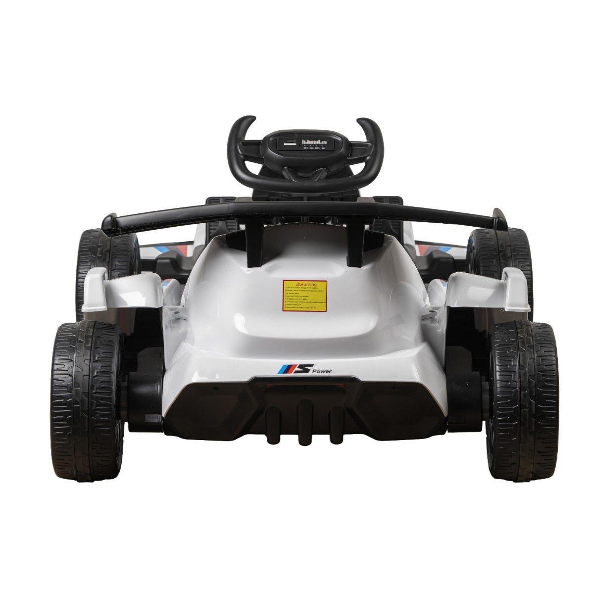 Auto Eléctrico Go Kart F1 Con Control Luz Y Sonido Blanco-2