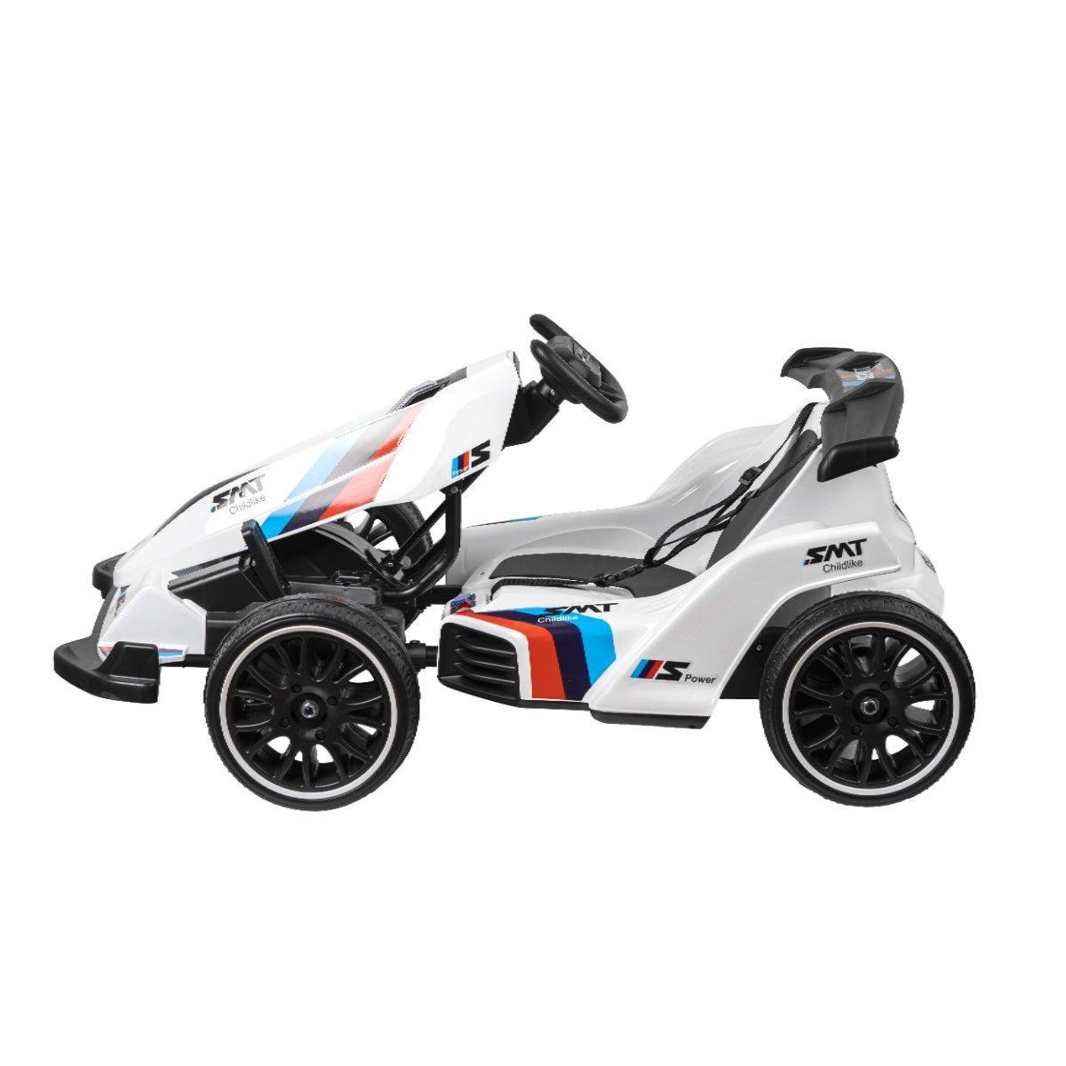 Auto Eléctrico Go Kart F1 Con Control Luz Y Sonido Blanco-3