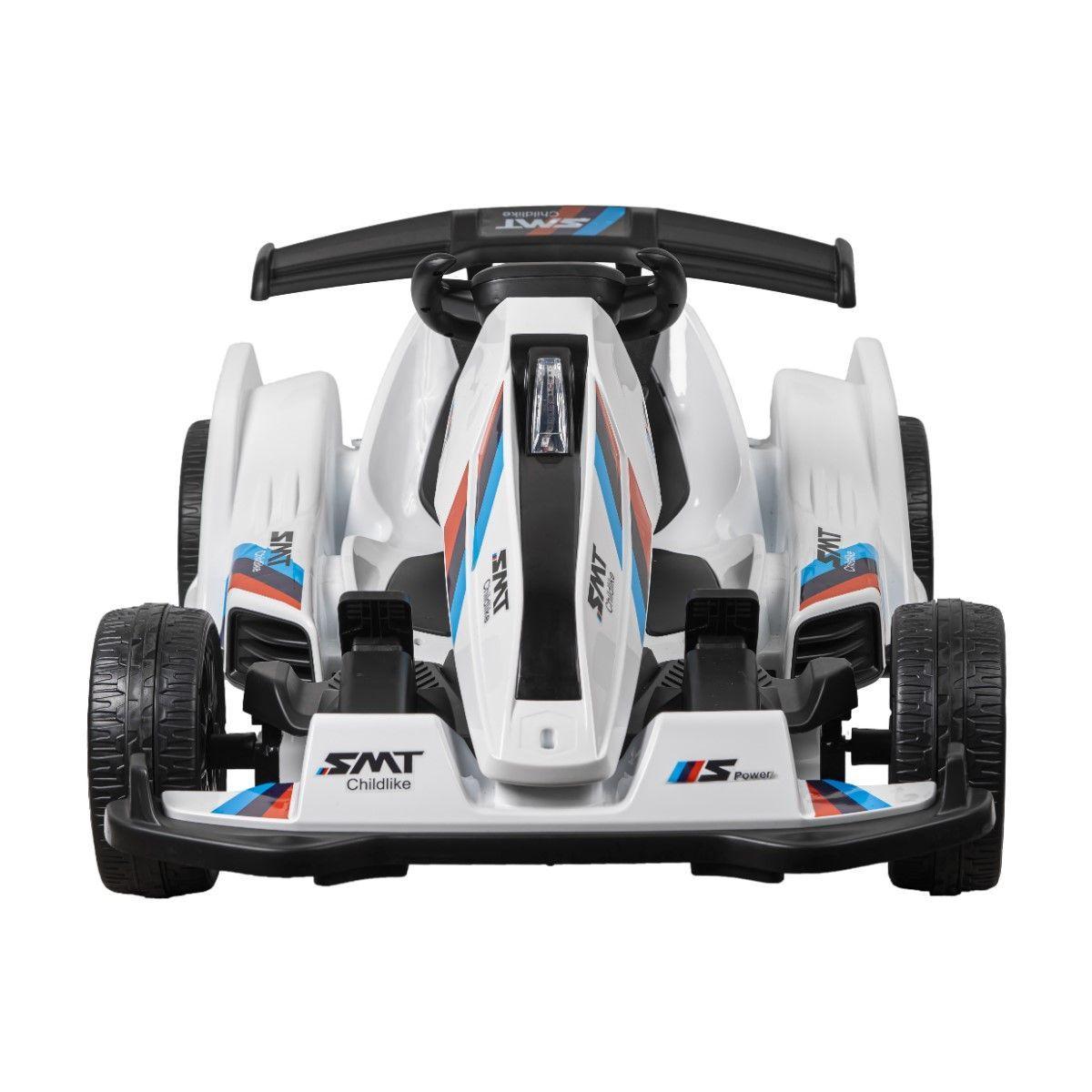 Auto Eléctrico Go Kart F1 Con Control Luz Y Sonido Blanco-4
