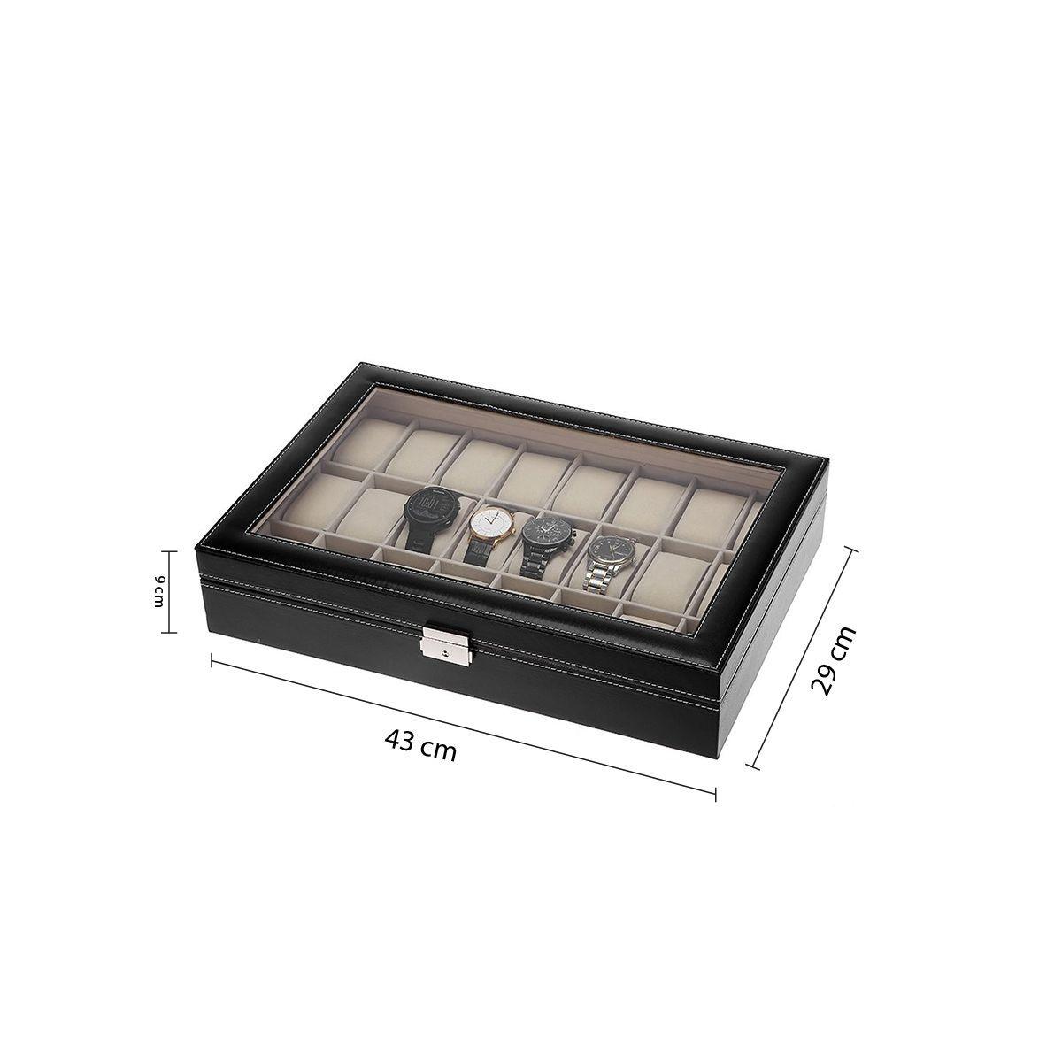 Caja Estuche Organizador de 24 Relojes de Lujo-4
