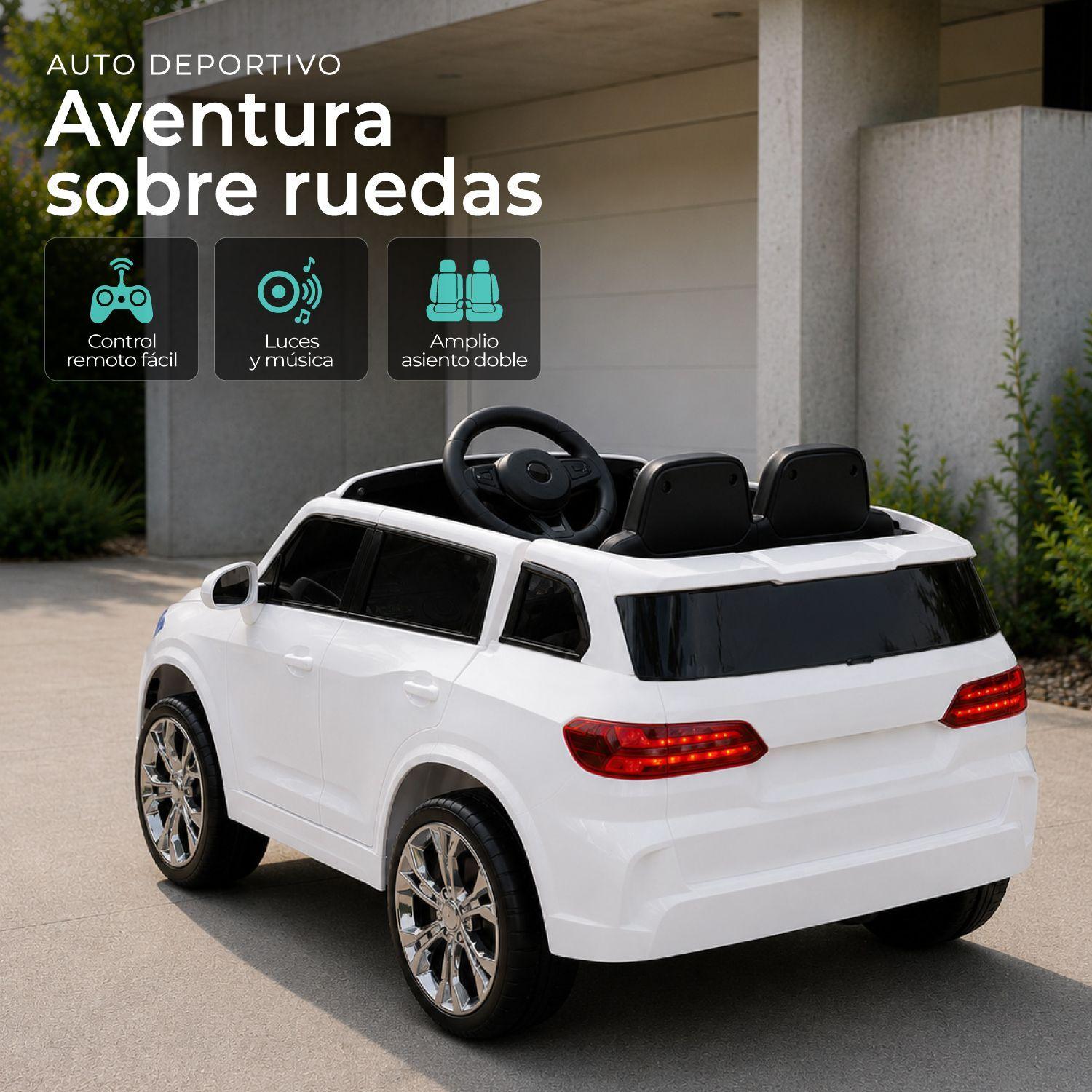 Auto Electrico Infantil SUV Doble Asiento Control Musica LED-3