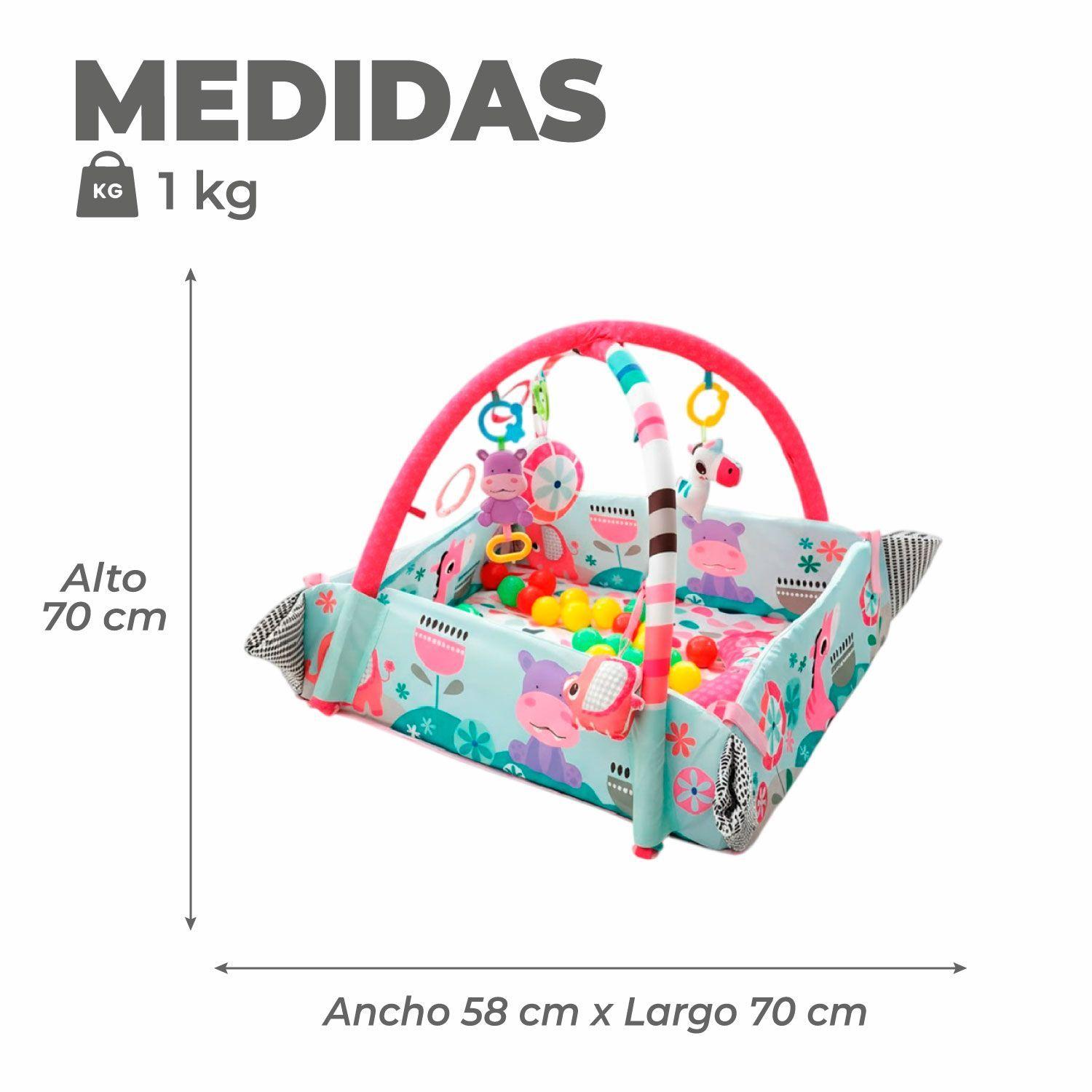 Gimnasio Cuna Alfombra de Actividades Acolchada 6 en 1-2