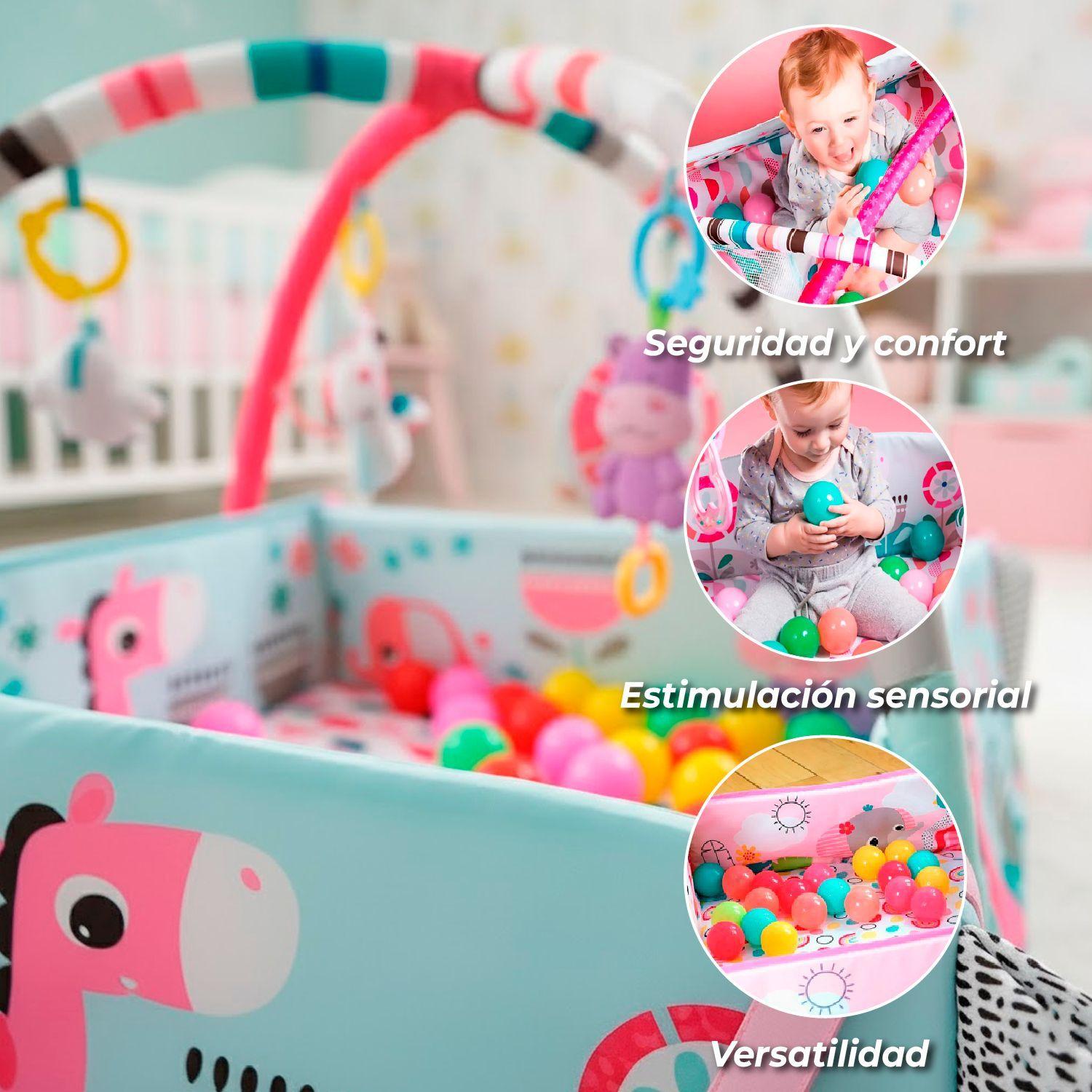 Gimnasio Cuna Alfombra de Actividades Acolchada 6 en 1-3